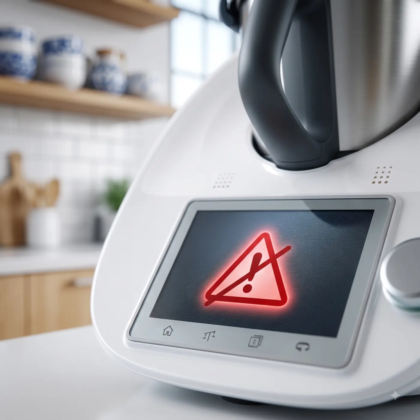 Ekran Thermomixa z czerwonym symbolem błędu